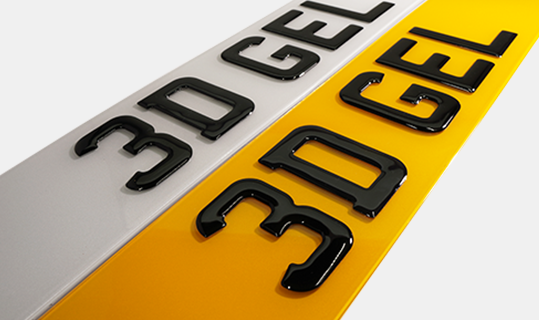 3D Number Plates