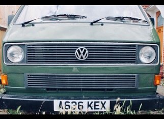 front number plate on a volkswagen